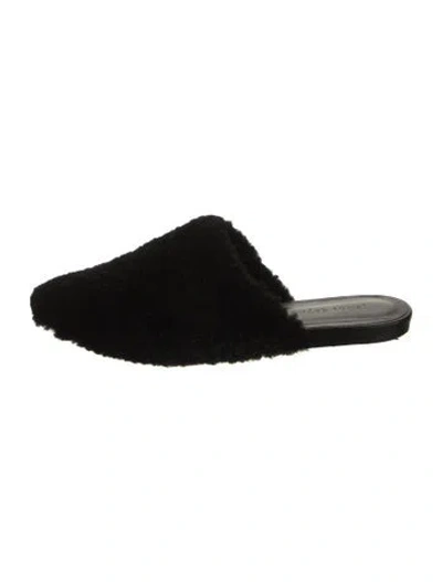 Pre-owned Jenni Kayne Shearling Mules In Black