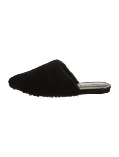 Pre-owned Jenni Kayne Shearling Mules In Black