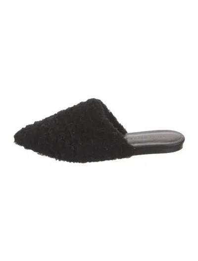 Pre-owned Jenni Kayne Shearling Mules In Black