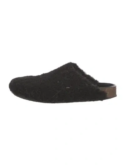 Pre-owned Jenni Kayne Shearling Mules In Black