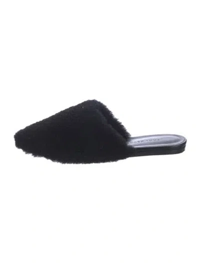 Pre-owned Jenni Kayne Shearling Mules In Black