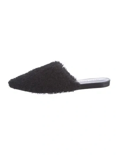 Pre-owned Jenni Kayne Shearling Mules In Black
