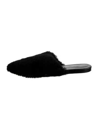 Pre-owned Jenni Kayne Shearling Mules In Black
