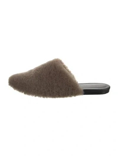 Pre-owned Jenni Kayne Shearling Mules In Multi