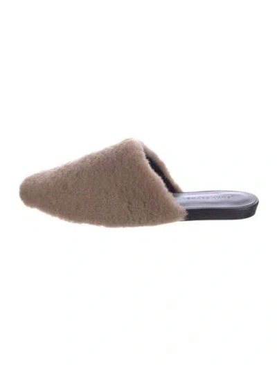Pre-owned Jenni Kayne Shearling Mules In Multi