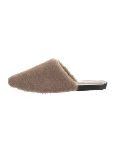 Pre-owned Jenni Kayne Shearling Mules In Neutral