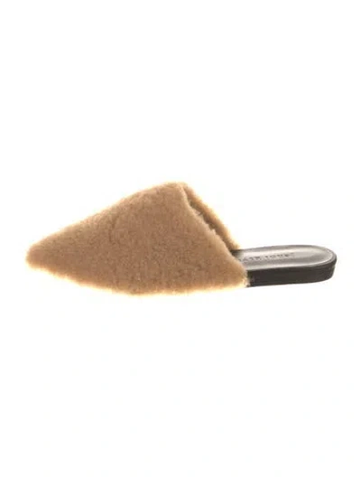 Pre-owned Jenni Kayne Shearling Mules In Neutral