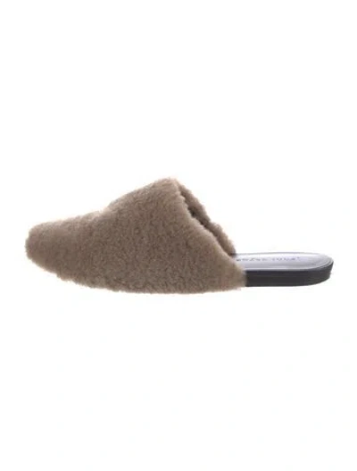 Pre-owned Jenni Kayne Shearling Mules In Neutrals