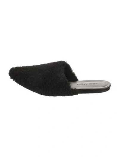 Pre-owned Jenni Kayne Shearling Slides In Black