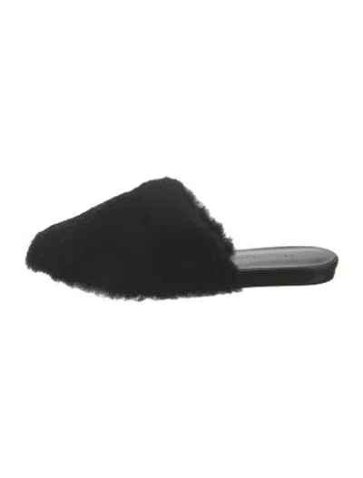Pre-owned Jenni Kayne Shearling Slippers In Black