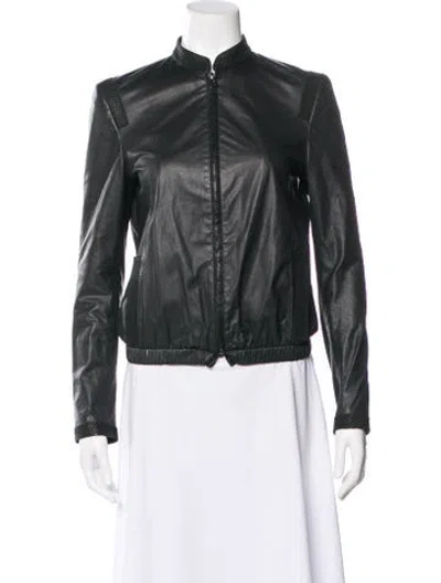 Pre-owned Jenni Kayne Silk Bomber Jacket In Green