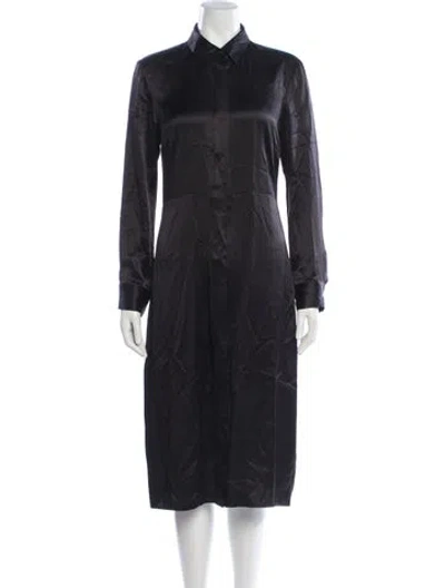 Pre-owned Jenni Kayne Silk Knee-length Dress In Brown