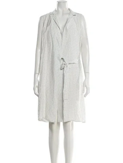 Pre-owned Jenni Kayne Silk Knee-length Dress In White