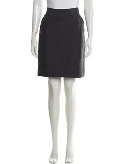 Pre-owned Jenni Kayne Silk Knee-length Skirt In Gray
