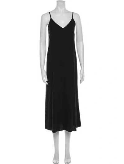 Pre-owned Jenni Kayne Silk Long Dress In Black