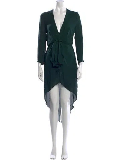 Pre-owned Jenni Kayne Silk Long Dress In Green