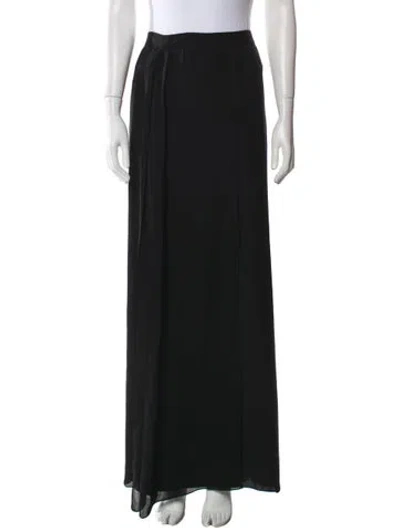 Pre-owned Jenni Kayne Silk Long Skirt In Black