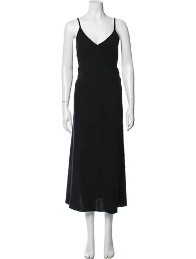 Pre-owned Jenni Kayne Silk Midi Length Dress In Black