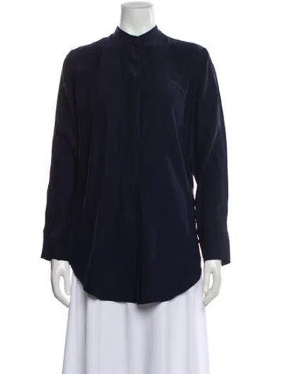 Pre-owned Jenni Kayne Silk Mini Dress In Blue