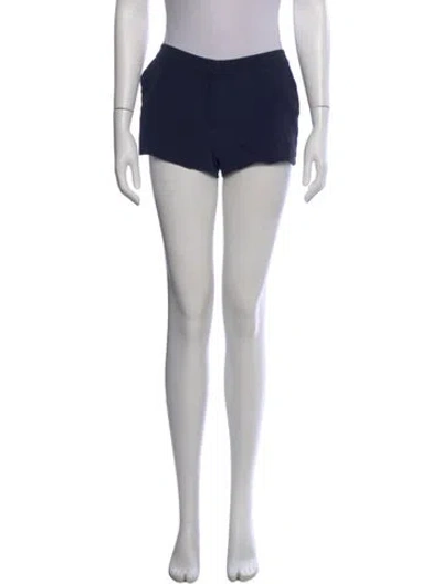 Pre-owned Jenni Kayne Silk Mini Shorts In Blue