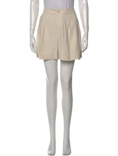 Pre-owned Jenni Kayne Silk Mini Shorts In Neutral