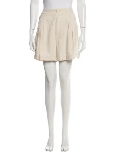 Pre-owned Jenni Kayne Silk Mini Shorts In Neutral