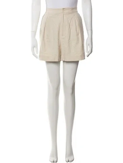 Pre-owned Jenni Kayne Silk Mini Shorts In Neutral