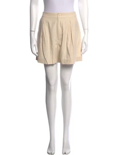 Pre-owned Jenni Kayne Silk Mini Shorts In Neutral