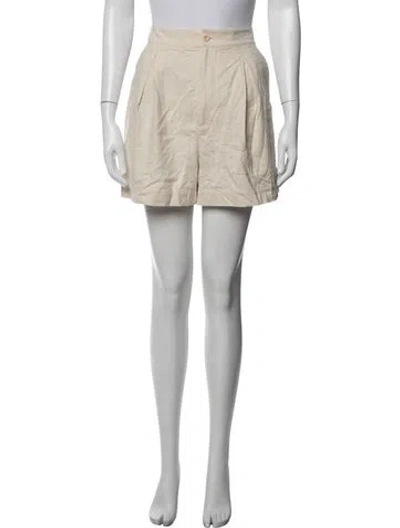 Pre-owned Jenni Kayne Silk Mini Shorts In Neutral
