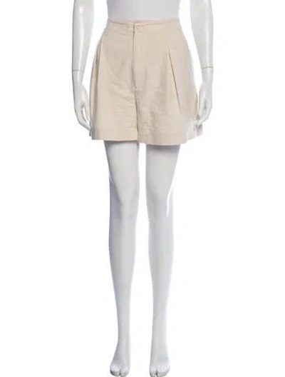Pre-owned Jenni Kayne Silk Mini Shorts In Neutral