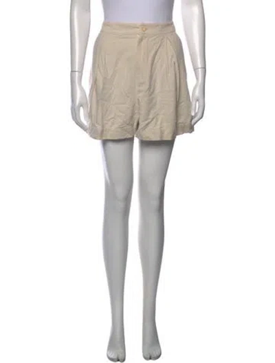 Pre-owned Jenni Kayne Silk Mini Shorts In Neutrals