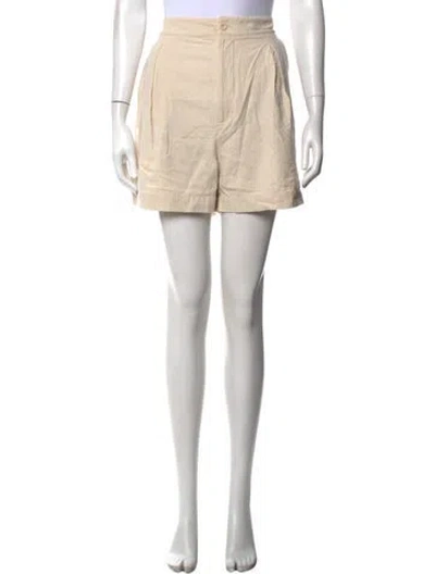 Pre-owned Jenni Kayne Silk Mini Shorts In Neutrals
