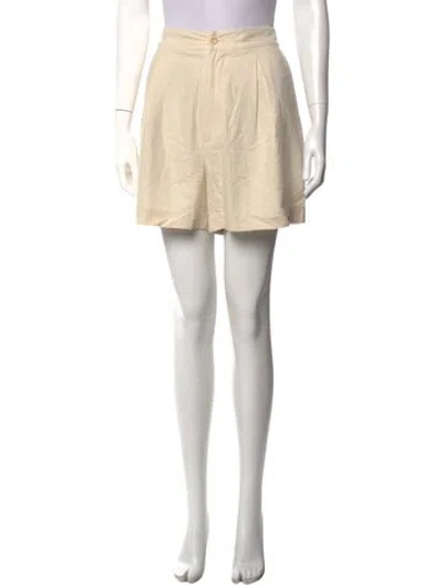 Pre-owned Jenni Kayne Silk Mini Shorts In Neutrals