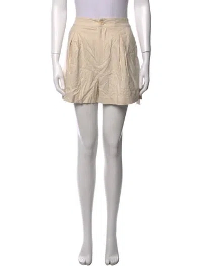 Pre-owned Jenni Kayne Silk Mini Shorts In Neutrals