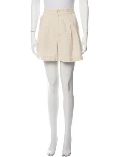 Pre-owned Jenni Kayne Silk Mini Shorts In Neutrals