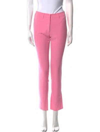 Pre-owned Jenni Kayne Silk Straight Leg Pants In Pink
