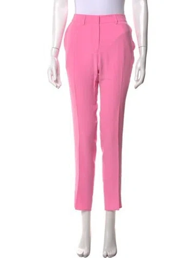 Pre-owned Jenni Kayne Silk Straight Leg Pants In Pink