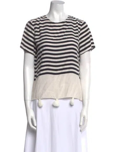 Pre-owned Jenni Kayne Silk Striped T-shirt In Multi