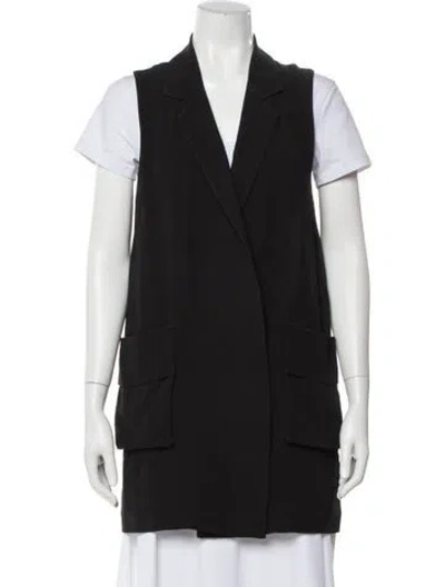 Pre-owned Jenni Kayne Silk Vest In Black
