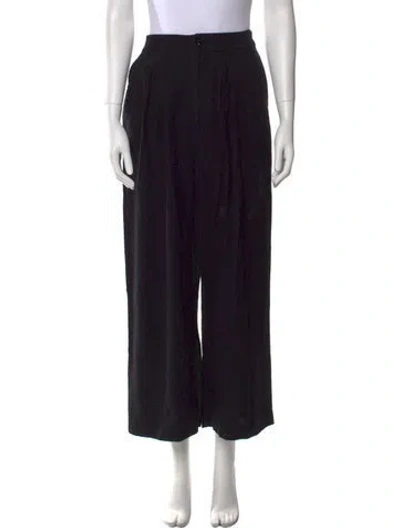 Pre-owned Jenni Kayne Silk Wide Leg Pants In Black