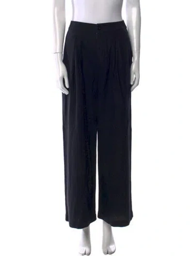 Pre-owned Jenni Kayne Silk Wide Leg Pants In Black