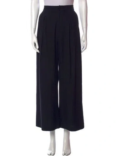 Pre-owned Jenni Kayne Silk Wide Leg Pants In Black