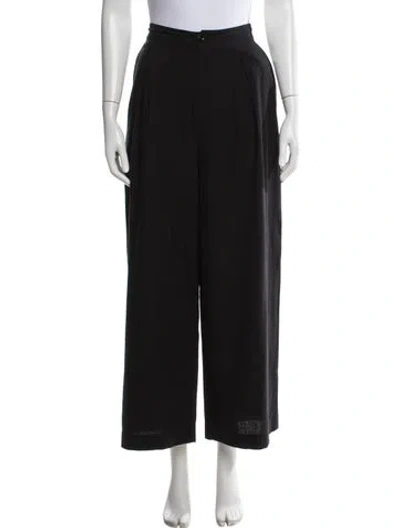 Pre-owned Jenni Kayne Silk Wide Leg Pants In Black