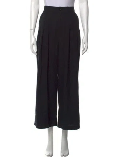 Pre-owned Jenni Kayne Silk Wide Leg Pants In Black