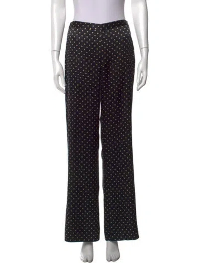 Pre-owned Jenni Kayne Silk Wide Leg Pants In Black