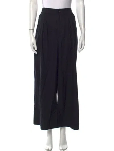 Pre-owned Jenni Kayne Silk Wide Leg Pants In Black