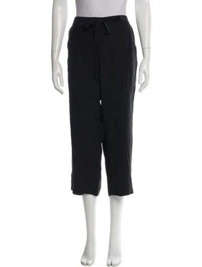 Pre-owned Jenni Kayne Silk Wide Leg Pants In Blue