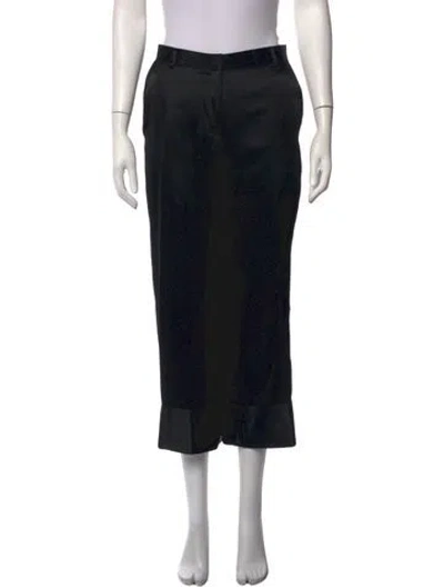 Pre-owned Jenni Kayne Silk Wide Leg Pants In Blue
