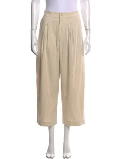 Pre-owned Jenni Kayne Silk Wide Leg Pants In Neutrals