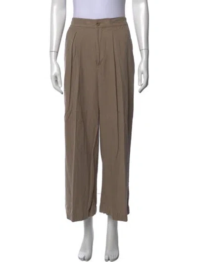 Pre-owned Jenni Kayne Silk Wide Leg Pants In Neutrals